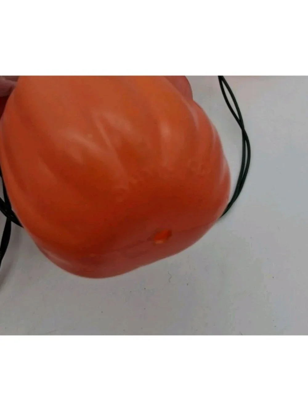 Vintage HALLOWEEN Pumpkin Blow Mold Light String 10 Count Orange Retro